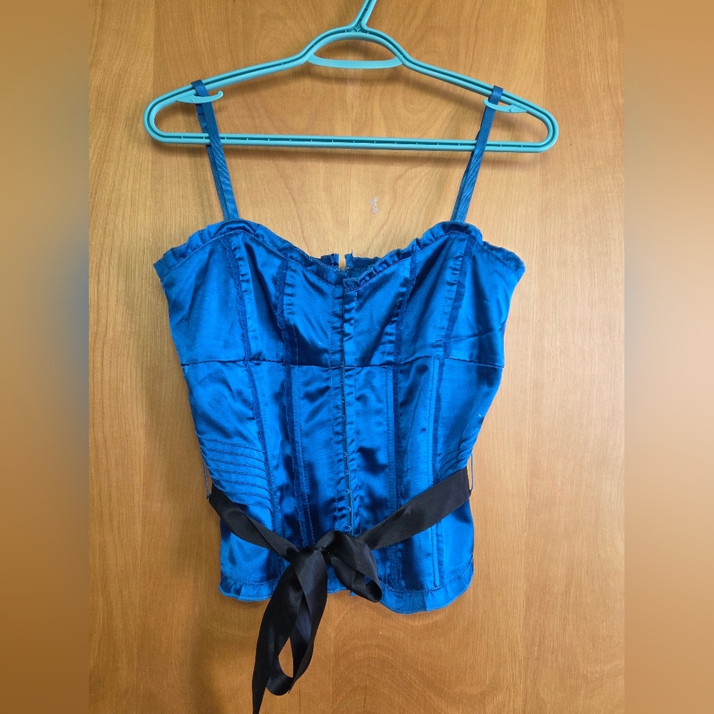 Vintage Le Chateau Corset Crop Top Woth Removeable Straps Med